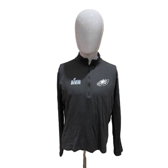 Nike Philadelphia Eagles Super Bowl LVII Half-Zip Long sleeves Mens - Picture 1 of 4